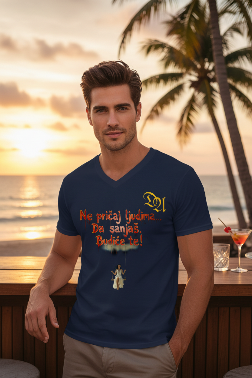Men's V-Neck T-Shirt - navy