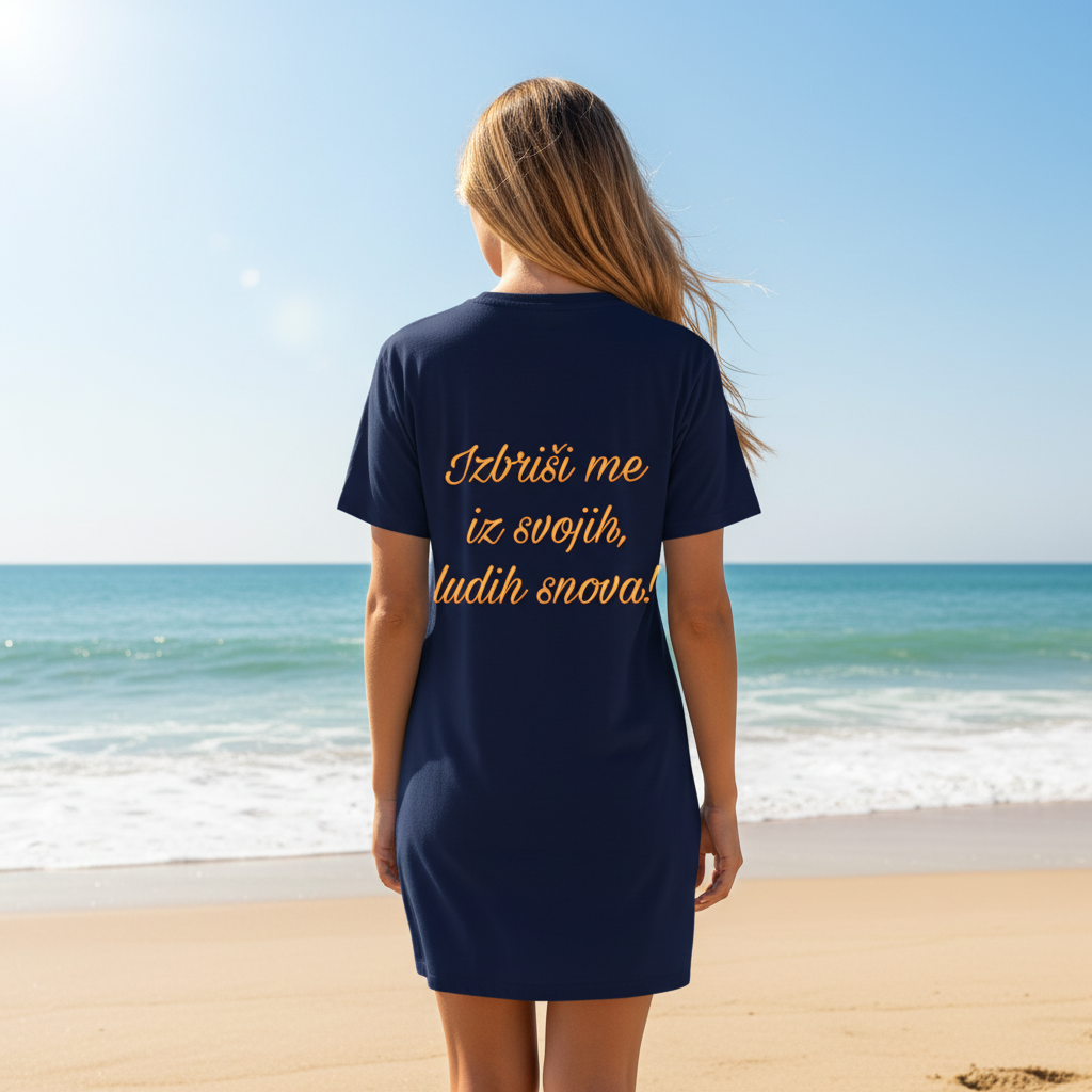 Women’s T-Shirt Dress - light navy