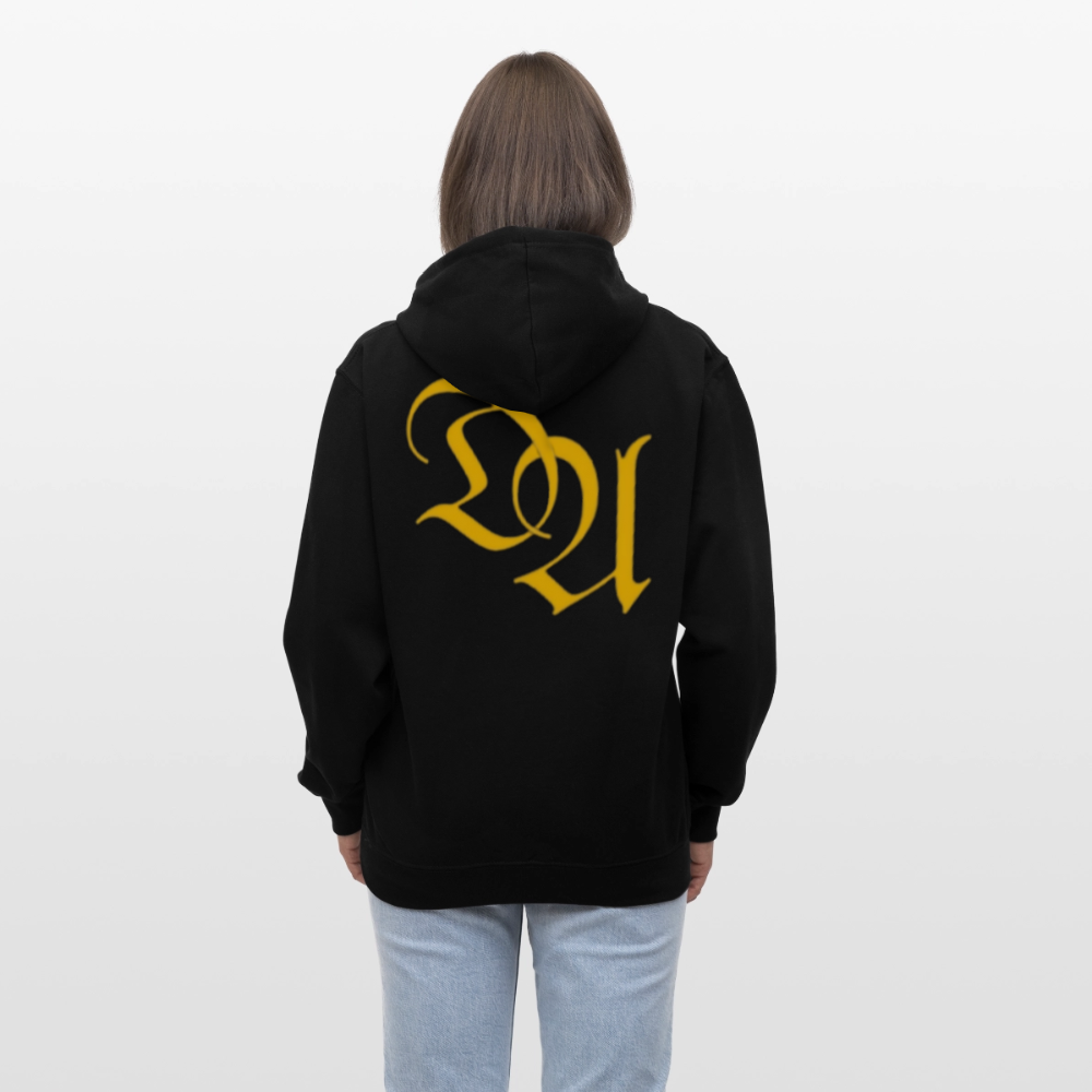 Contrast Colour Hoodie - black/heather grey