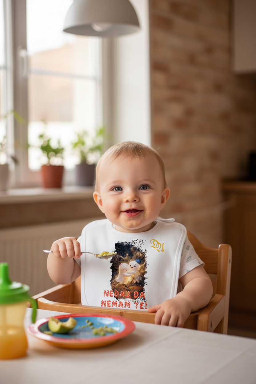 Baby Organic Bib - white