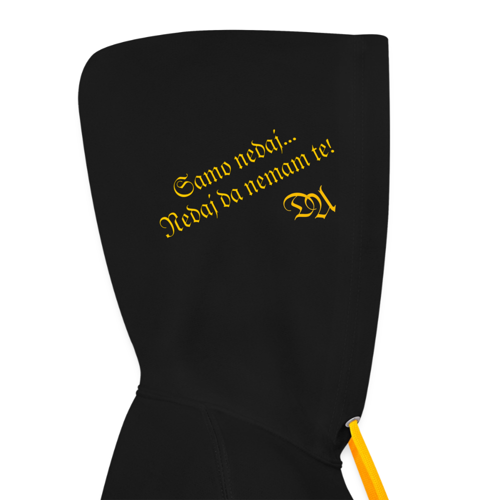Contrast Colour Hoodie - black/gold