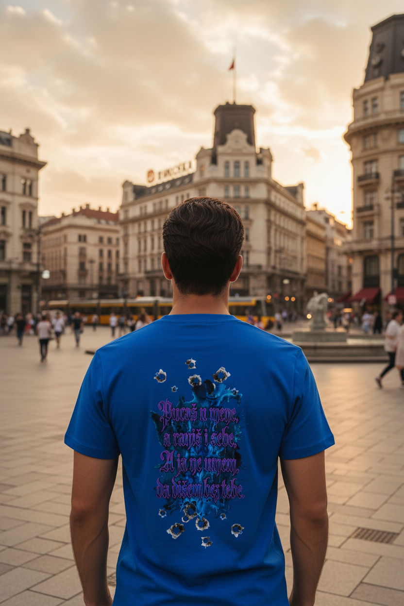 Men's V-Neck T-Shirt - royal blue