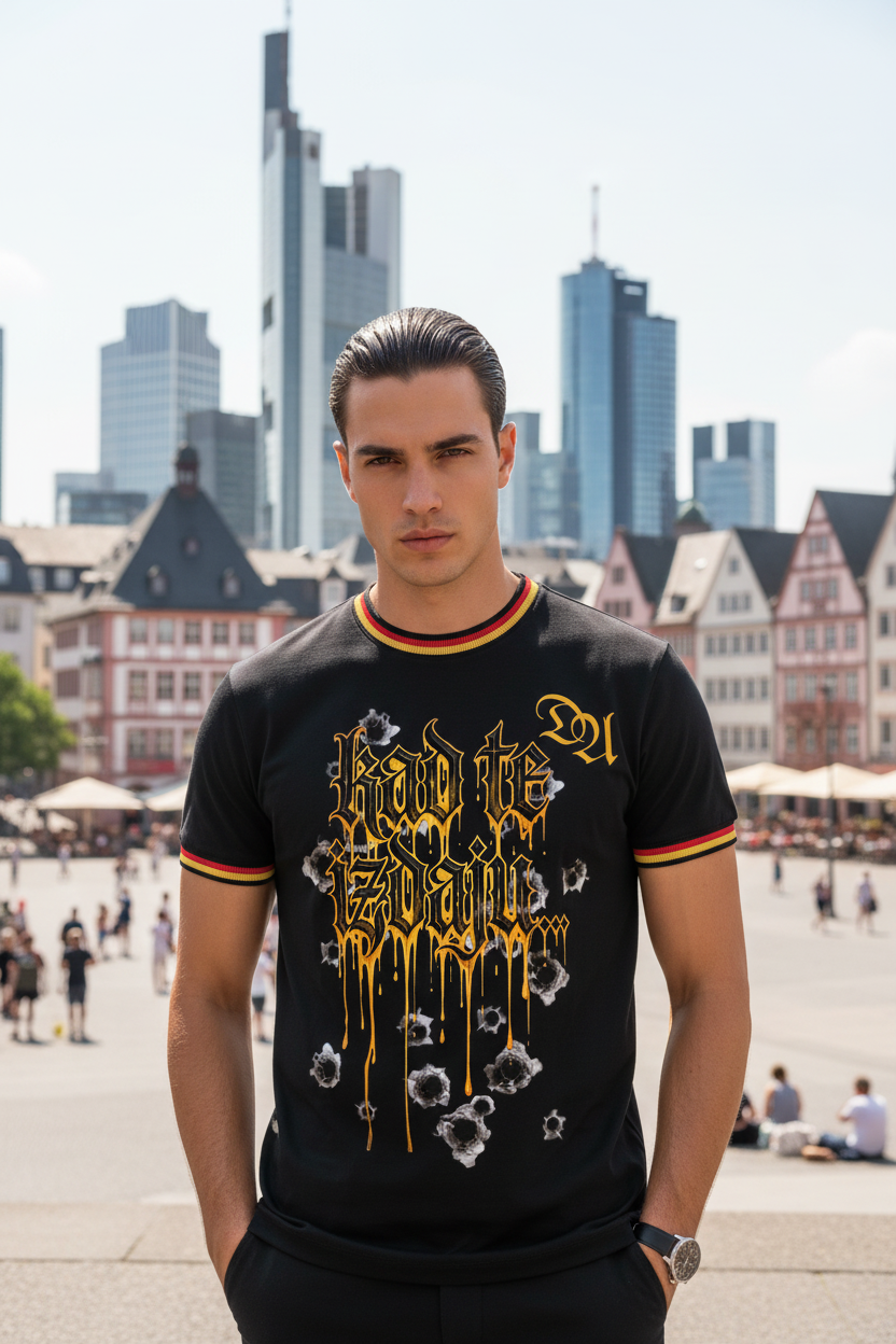 Men's Ringer Shirt - black/tricolour