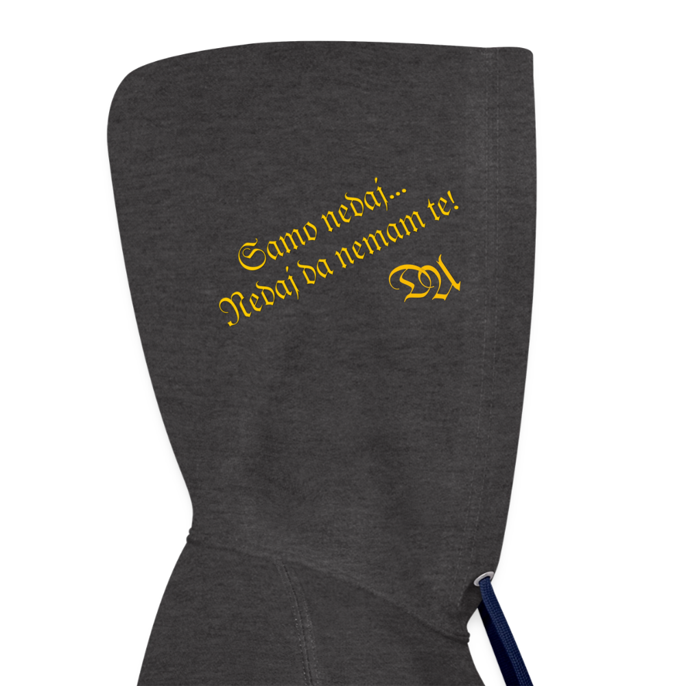 Contrast Colour Hoodie - charcoal/black