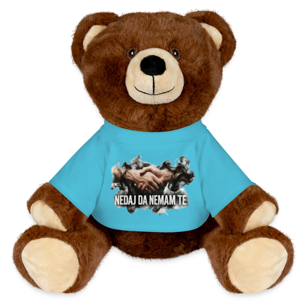 MiniFeet® RecycelBär® Teddy Bear Brown - atoll blue