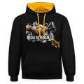 Contrast Colour Hoodie - black/gold