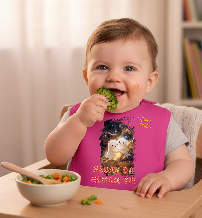 Baby Organic Bib - fuchsia