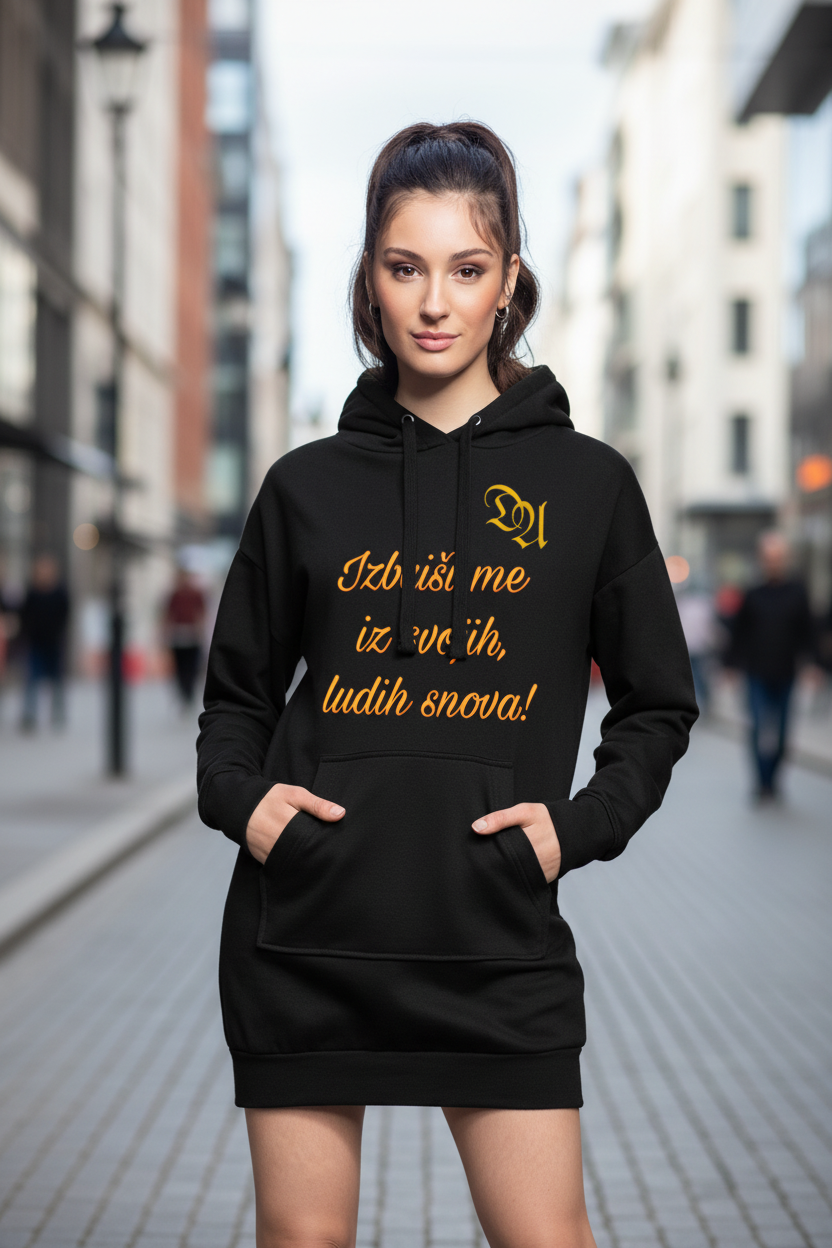 Hoodie Dress - black
