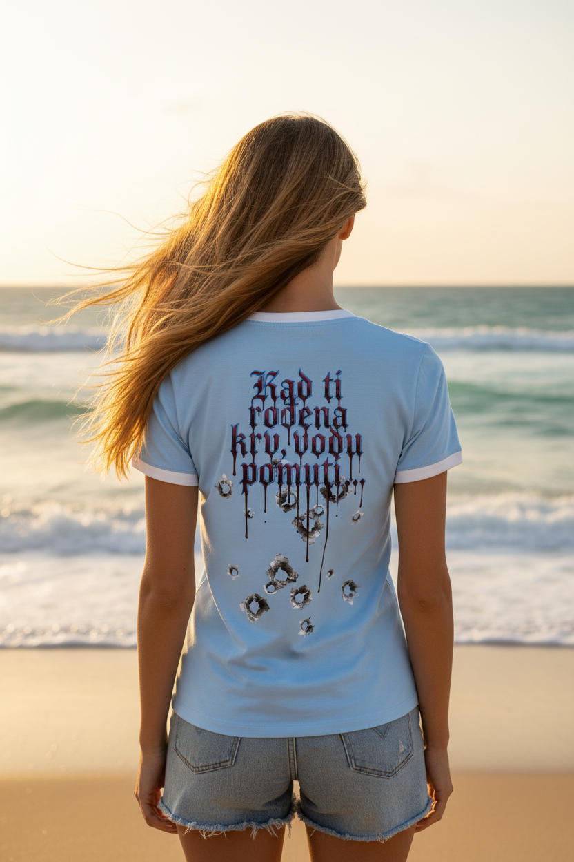 Men's Ringer Shirt - light blue/white 