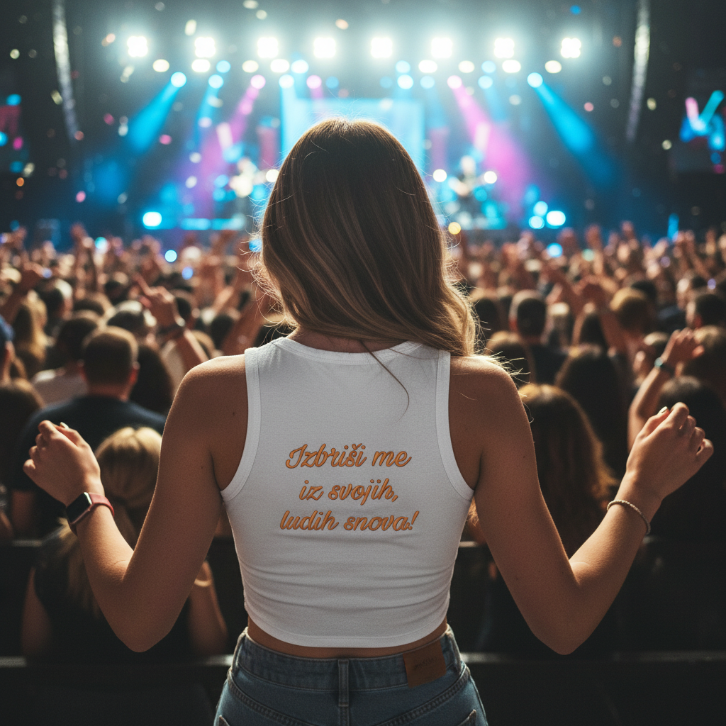 Women’s Cropped Organic Tank Top - white