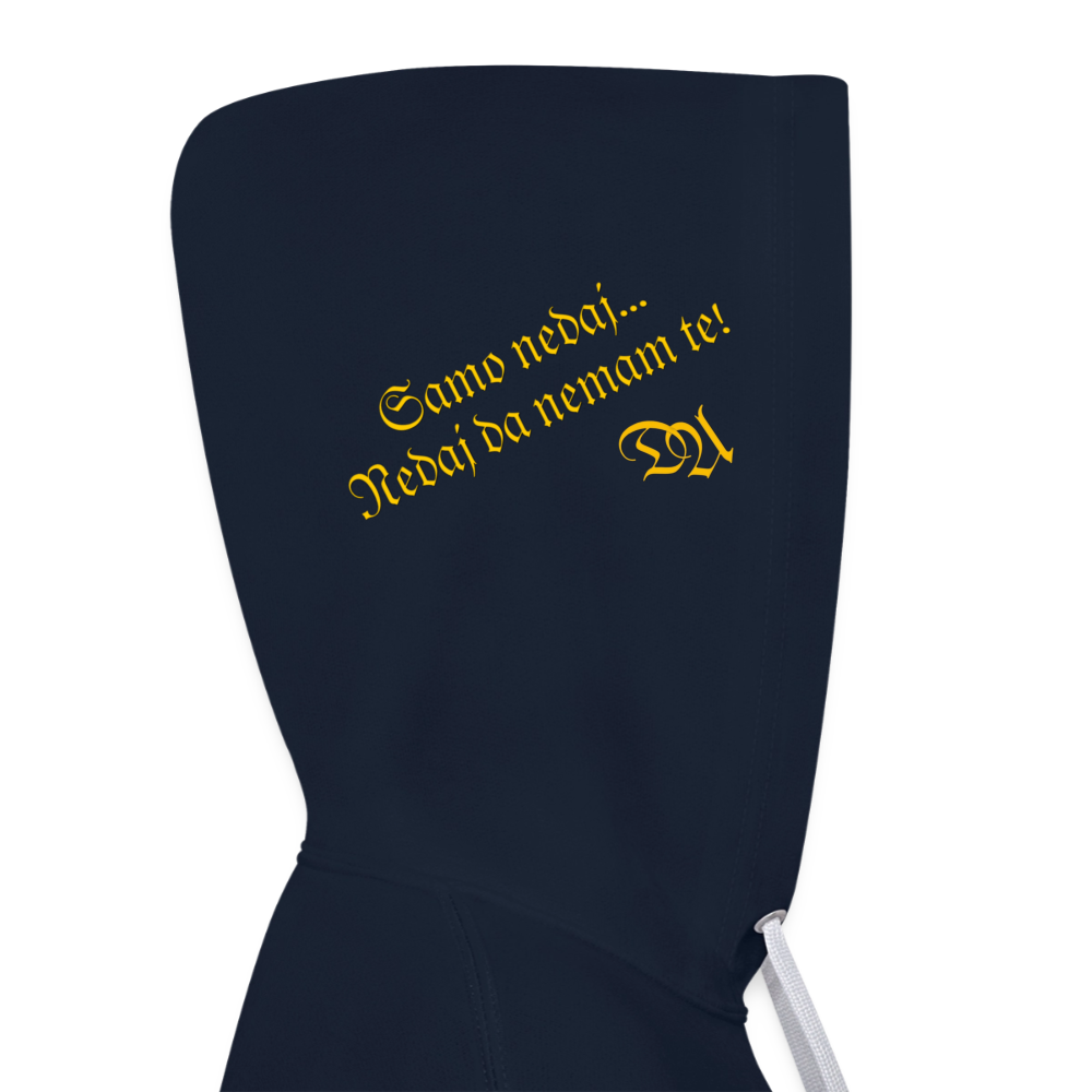 Contrast Colour Hoodie - navy/heather grey
