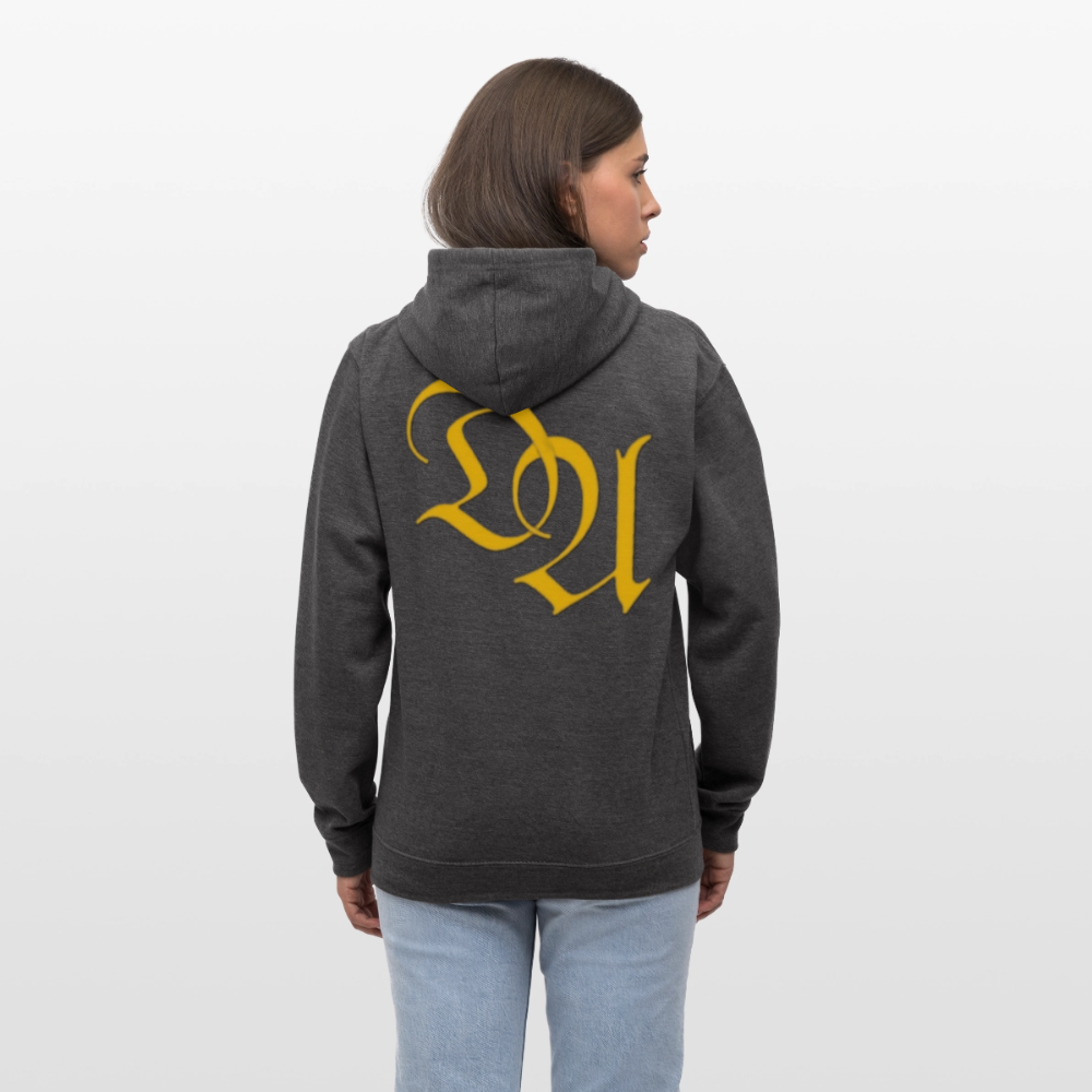 Contrast Colour Hoodie - charcoal/black
