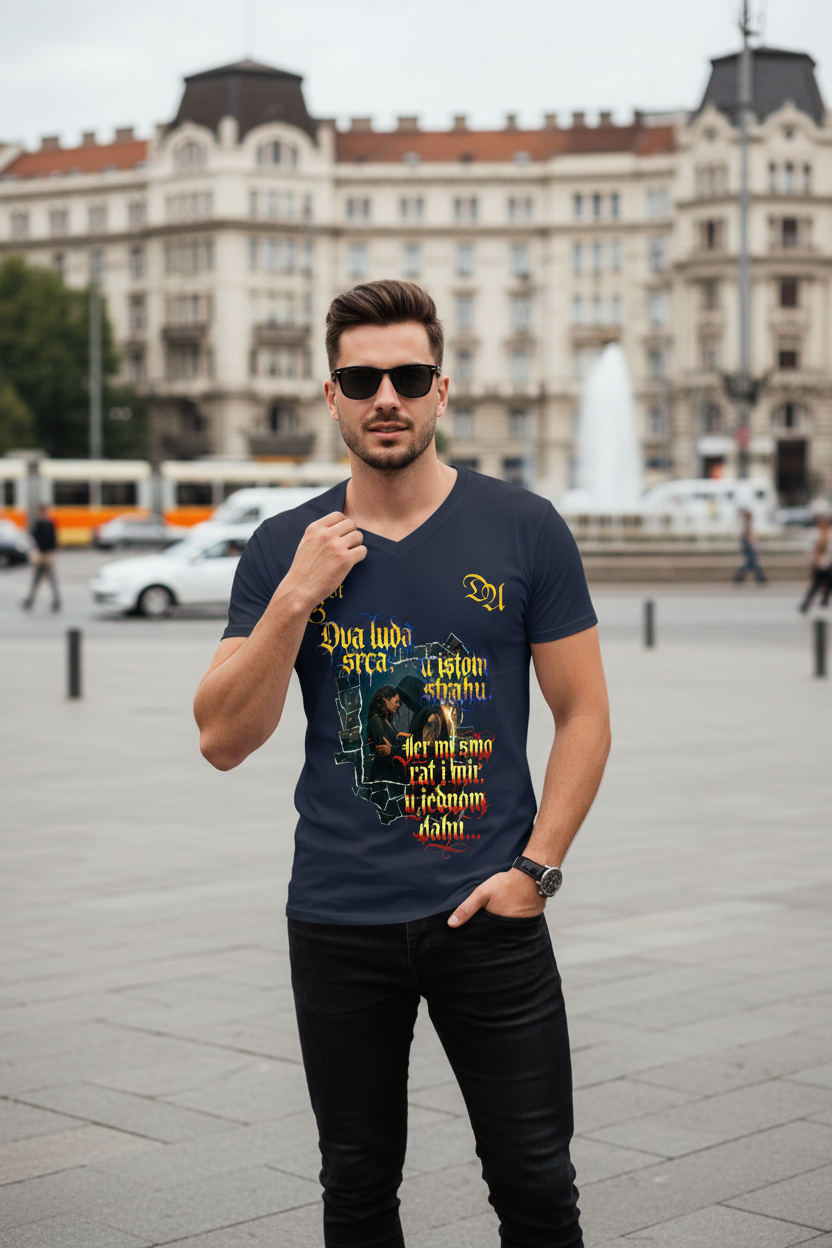 Men's V-Neck T-Shirt - navy