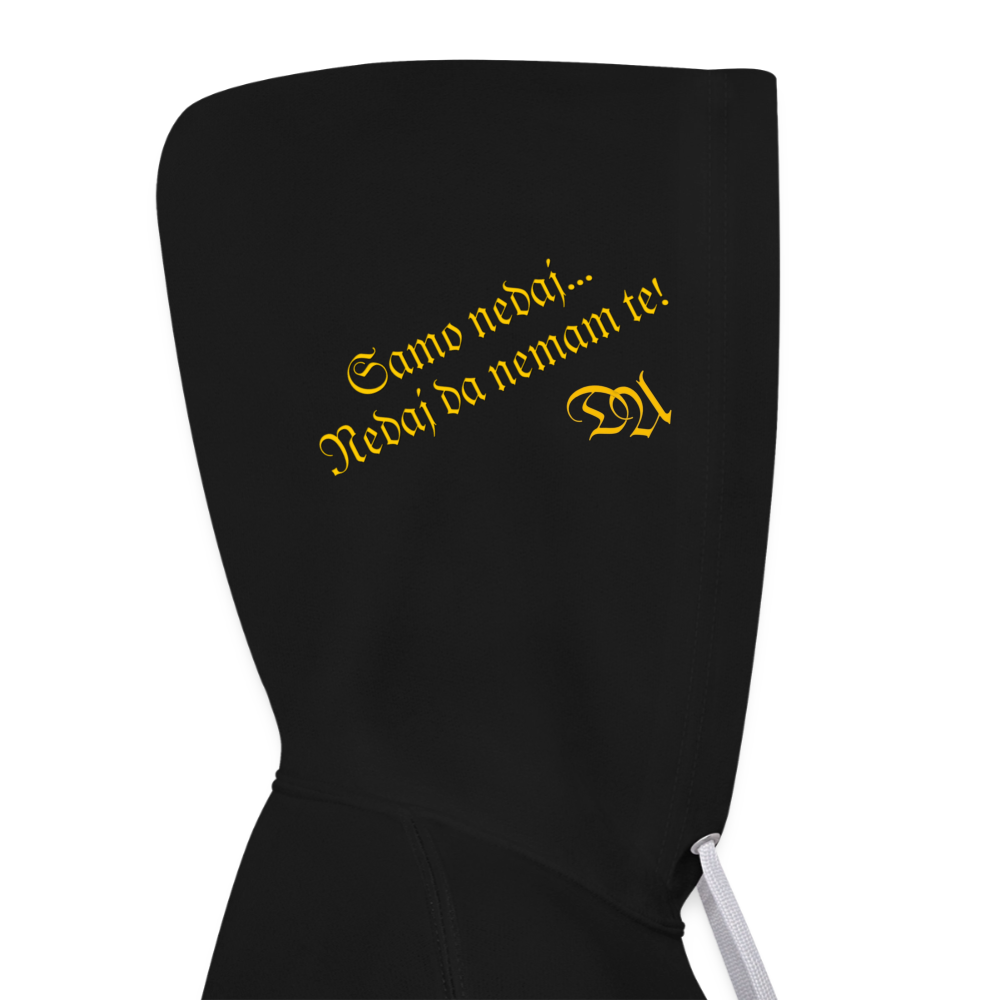 Contrast Colour Hoodie - black/heather grey