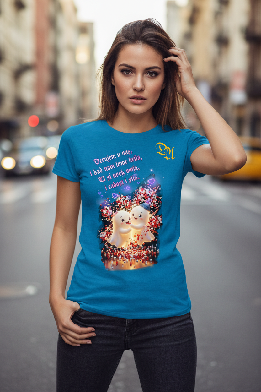 Women's T-Shirt - antique blue sapphire heather