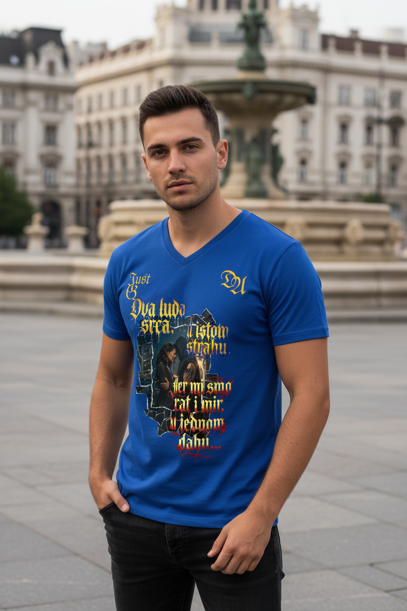 Men's V-Neck T-Shirt - royal blue