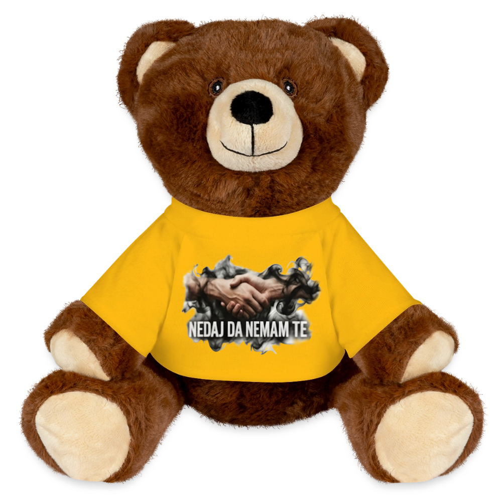MiniFeet® RecycelBär® Teddy Bear Brown - sun yellow