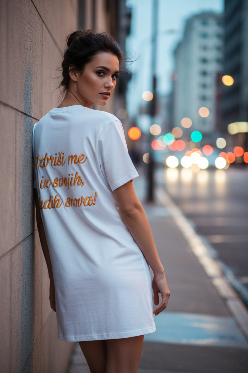 Women’s T-Shirt Dress - white