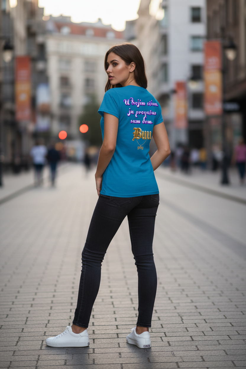 Women's T-Shirt - antique blue sapphire heather