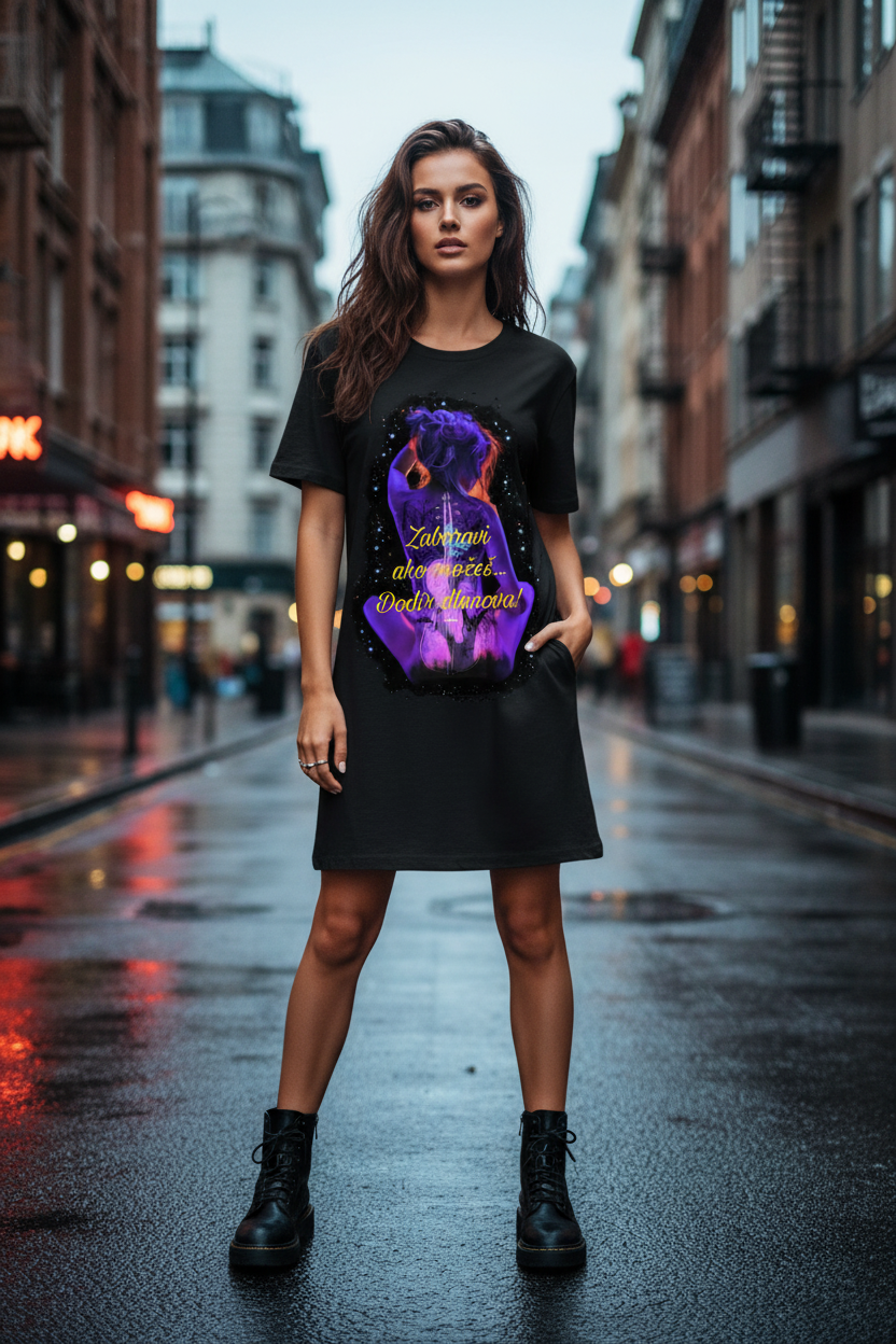 Women’s T-Shirt Dress - black