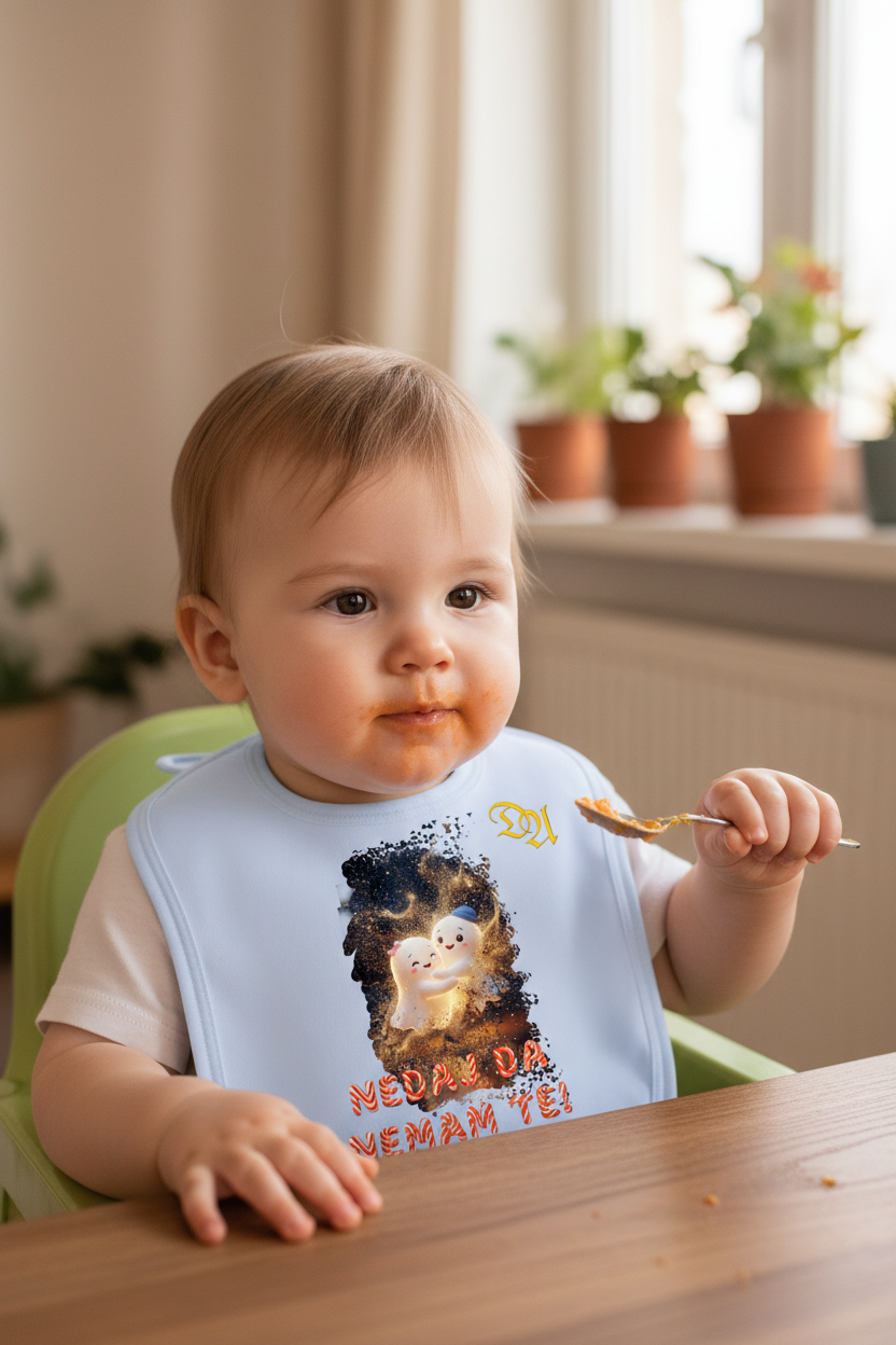 Baby Organic Bib - sky blue