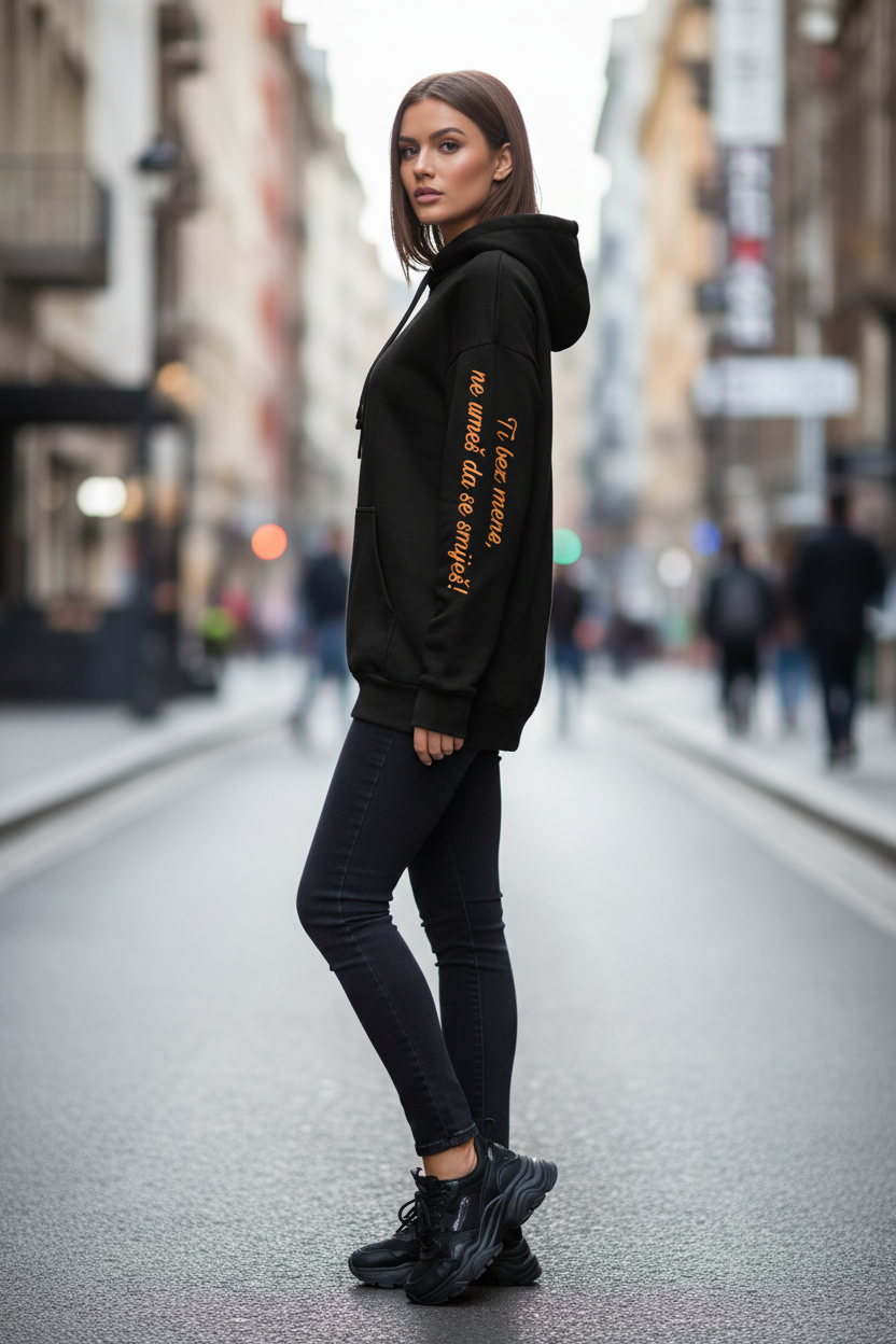 Hoodie Dress - black