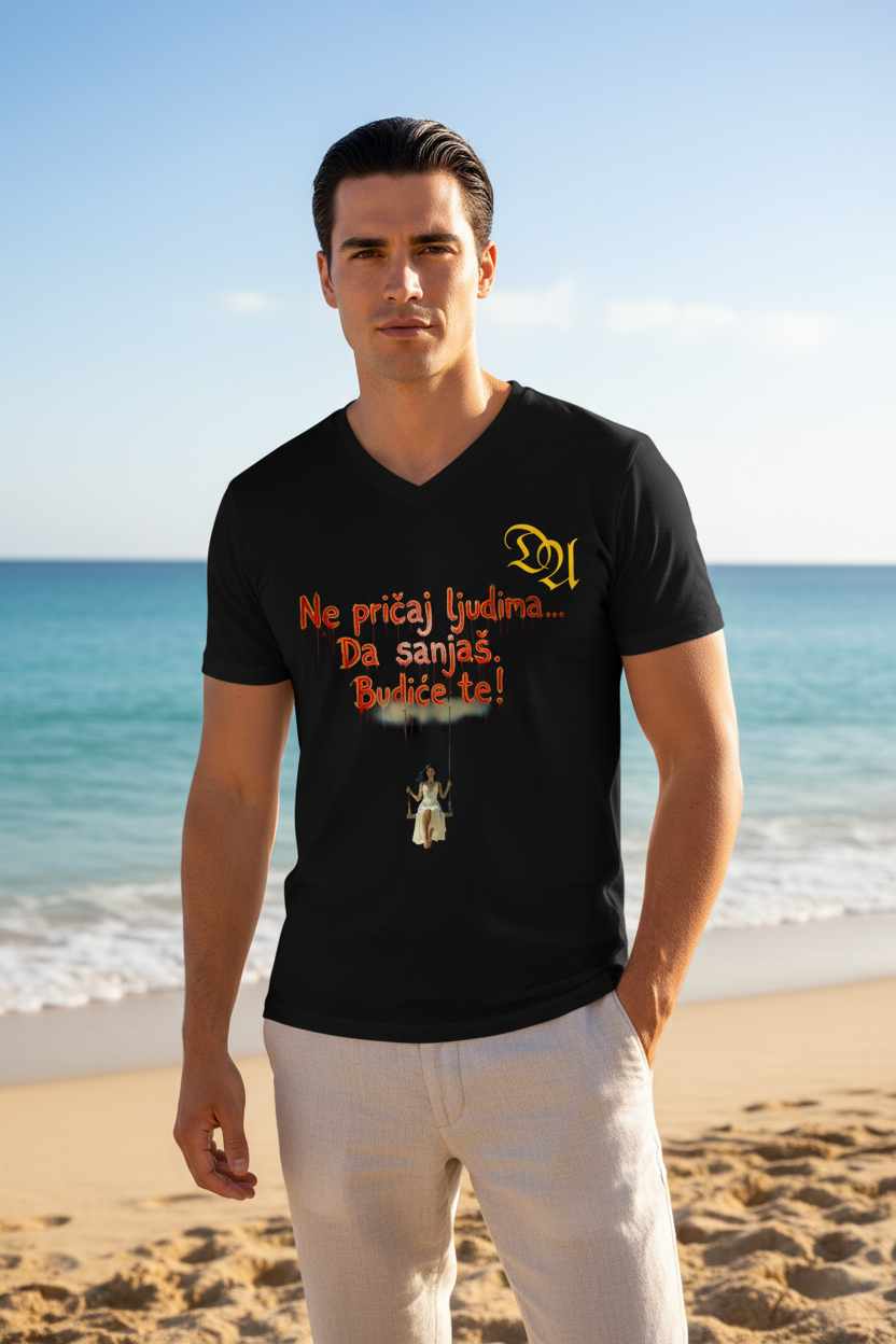 Men's V-Neck T-Shirt - black