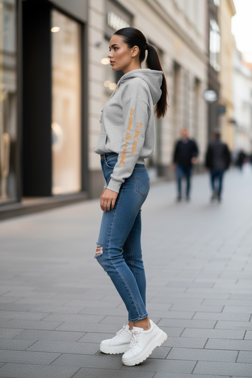 Hoodie Dress - heather grey