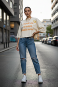Boxy Women's Recycled 1/2 Sleeved T-Shirt by Stanley/Stella - soft Ecru